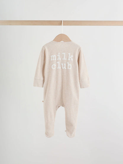 |BabyBoy| Conjunto De 3 Macacões Para Bebês Milkclub Com Zíper Duplo (0-2 anos)