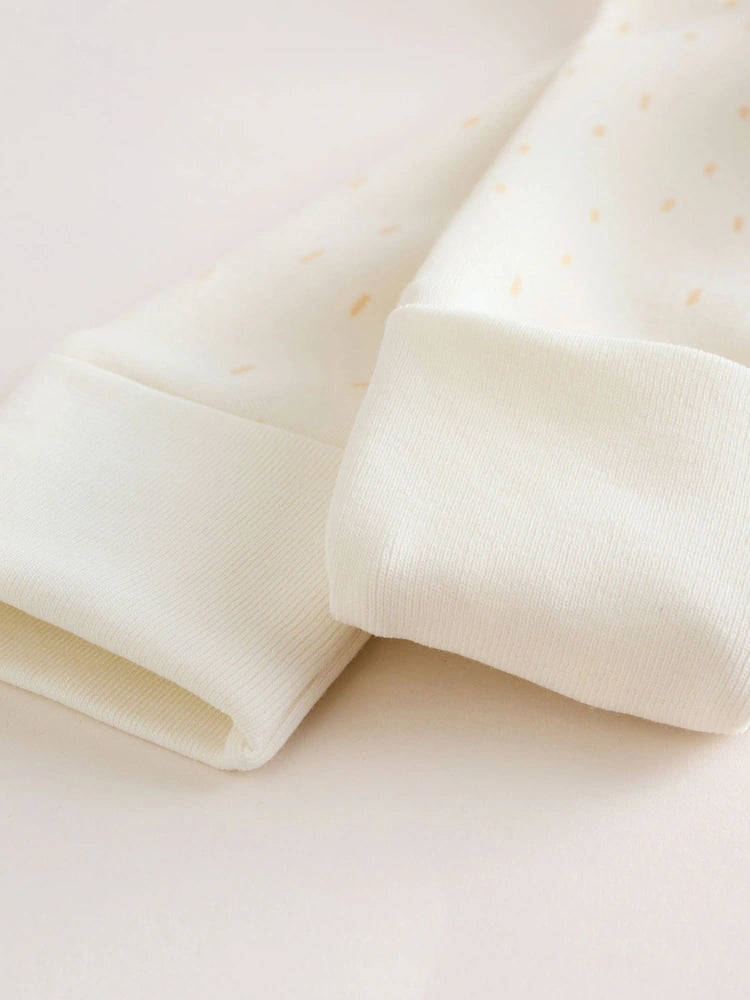 |BabyBoy| Conjunto De 5 Macacões Para Bebês Cream Safari Com Zíper Duplo (0 meses a 3 anos)