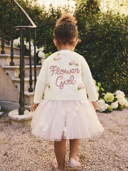 |Girl| Casaquinho Cor Creme Para Daminha De Honra (3 meses a 7 anos)