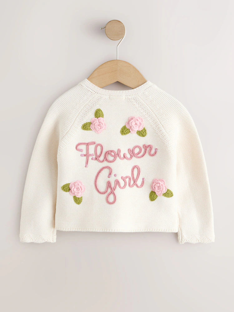 |Girl| Casaquinho Cor Creme Para Daminha De Honra (3 meses a 7 anos)