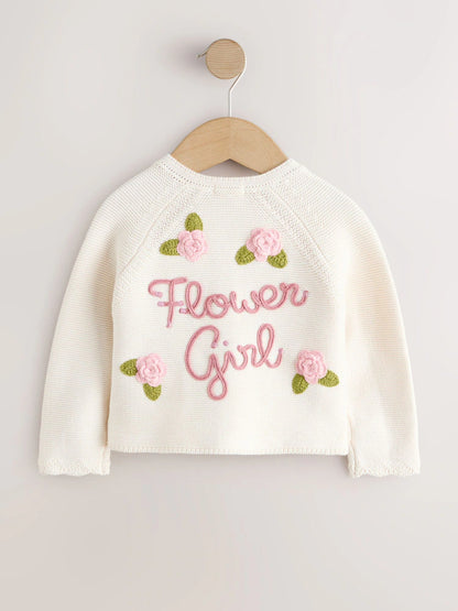 |Girl| Casaquinho Cor Creme Para Daminha De Honra (3 meses a 7 anos)