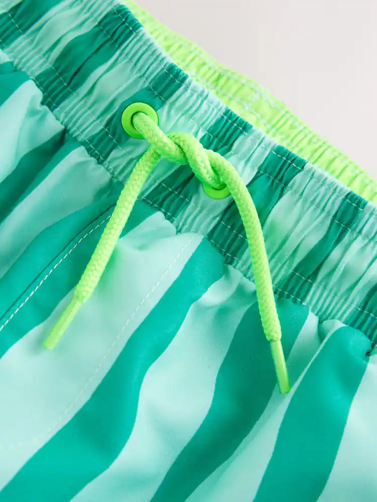 |Boy| Conjunto De Camiseta De Manga Curta Verde Com Proteção Solar e Shorts De Banho (3 meses a 7 anos)