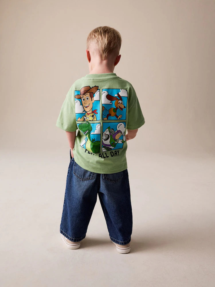 |Boy| Camiseta De Manga Curta Verde Sálvia Com Estampa De Alienígenas De Toy Story (3 meses a 8 anos)