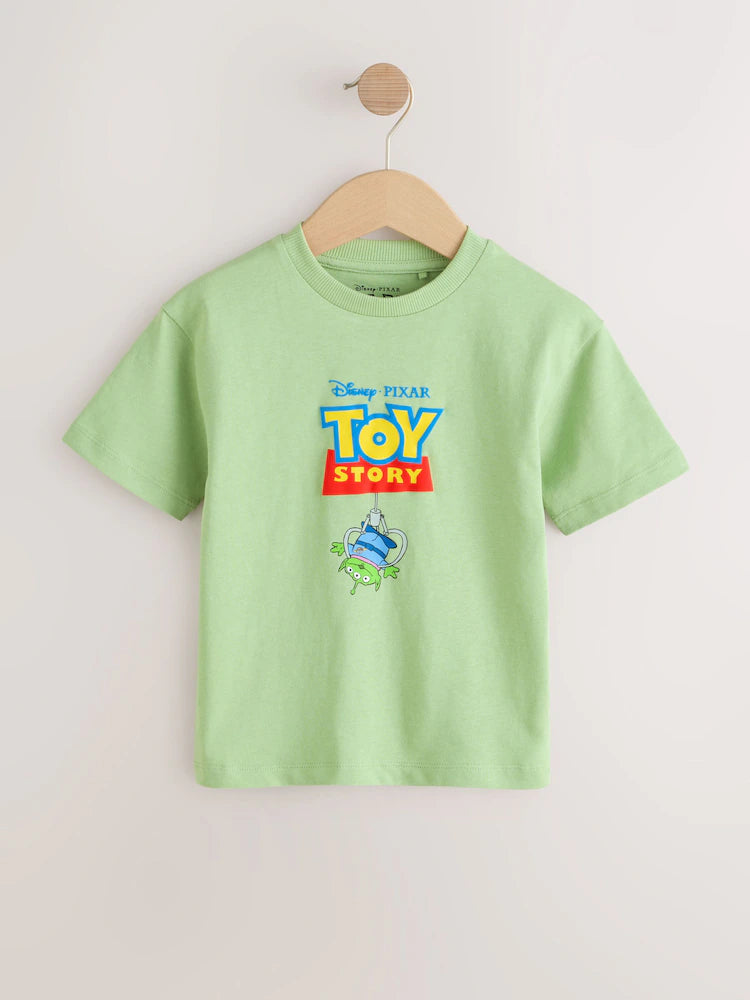 |Boy| Camiseta De Manga Curta Verde Sálvia Com Estampa De Alienígenas De Toy Story (3 meses a 8 anos)