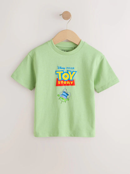 |Boy| Camiseta De Manga Curta Verde Sálvia Com Estampa De Alienígenas De Toy Story (3 meses a 8 anos)