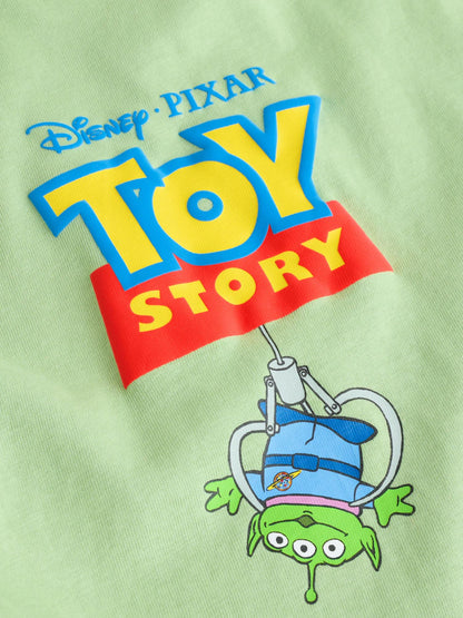 |Boy| Camiseta De Manga Curta Verde Sálvia Com Estampa De Alienígenas De Toy Story (3 meses a 8 anos)