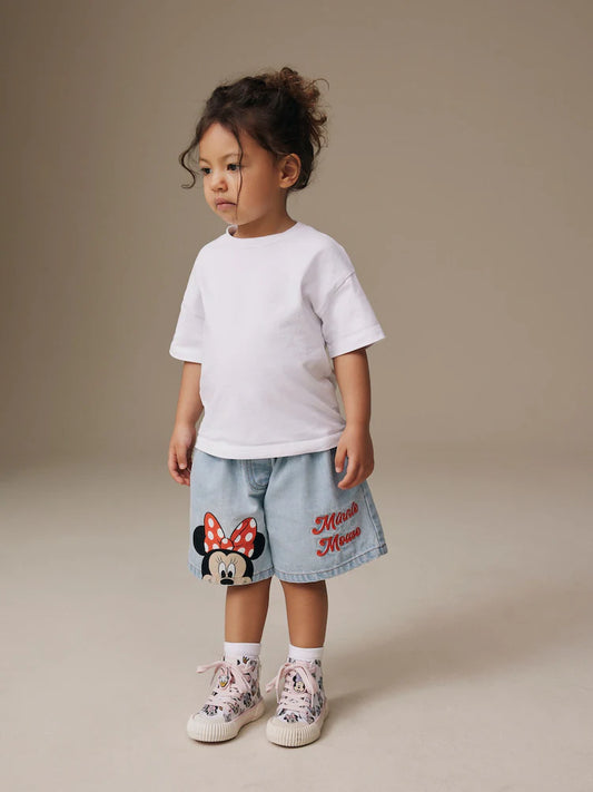 |Girl| Shorts Jeans Disney Minnie Mouse (3 meses a 10 anos)