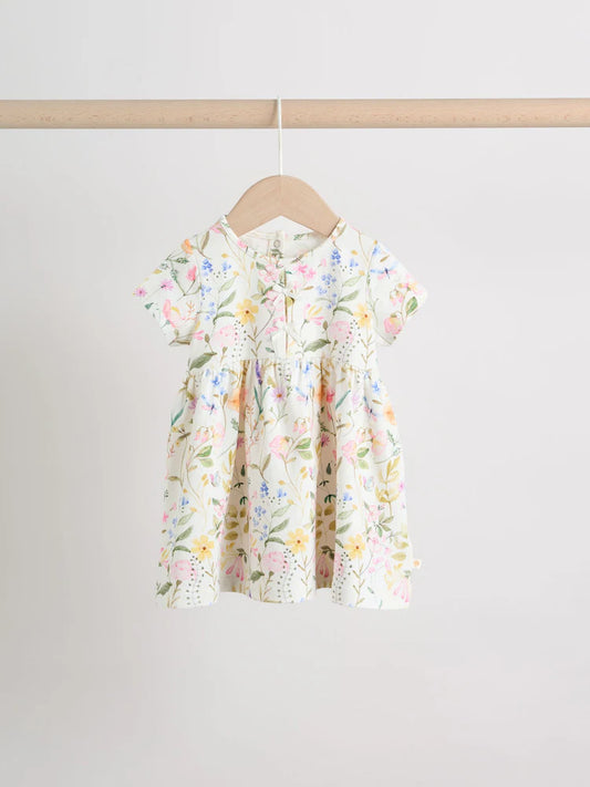 |BabyGirl| Vestido Rosa De Fada Para Bebê, Manga Curta, Pacote Com 2 Unidades (0 meses a 3 anos)