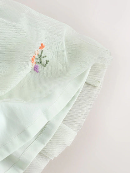 |BabyGirl| Vestido De Malha Verde Sálvia Para Bebê (0 meses a 2 anos)