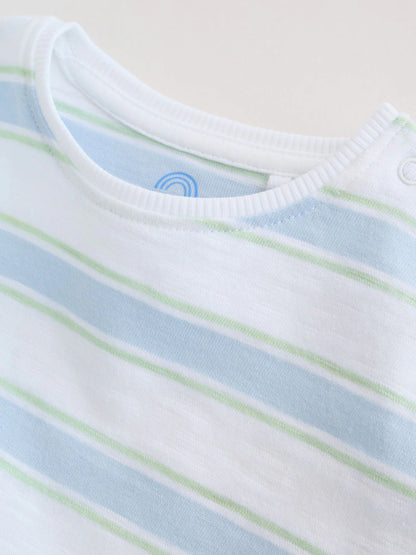 |BabyBoy| Conjunto De Bebê Blue Lion Com Blusa e Shorts, 6 Peças (0 meses a 3 anos)