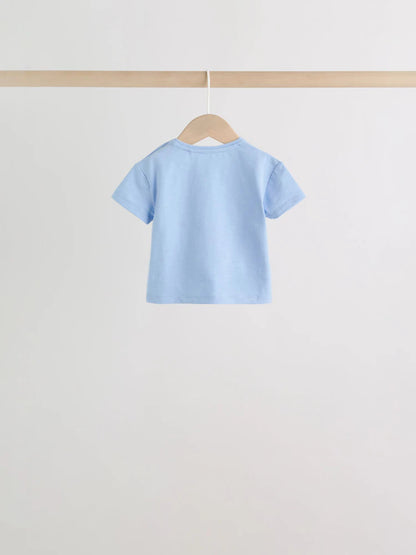 |BabyBoy| Conjunto De Bebê Blue Lion Com Blusa e Shorts, 6 Peças (0 meses a 3 anos)