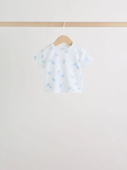 |BabyBoy| Conjunto De Bebê Blue Lion Com Blusa e Shorts, 6 Peças (0 meses a 3 anos)