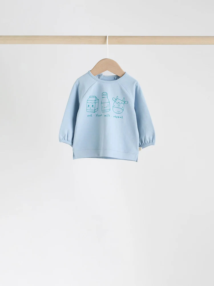 |BabyBoy| Conjunto De 6 Peças Azul/Verde Milk Club Baby (top e leggings) (0 meses a 3 anos)