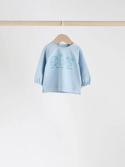 |BabyBoy| Conjunto De 6 Peças Azul/Verde Milk Club Baby (top e leggings) (0 meses a 3 anos)