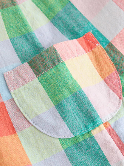 |BabyBoy| Conjunto De Jardineira e Body Xadrez Multicolorido (0 meses a 2 anos)