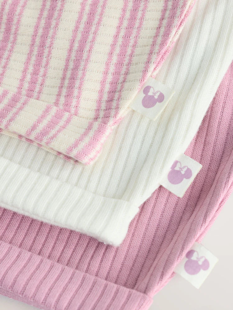 |BabyGirl| Kit com 3 Macaquinhos de Malha com Bordado da Minnie Mouse para Bebês
