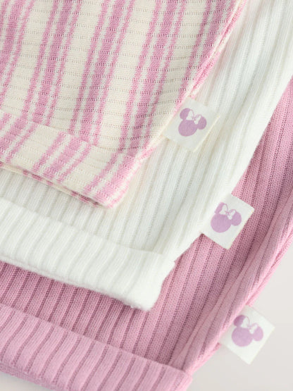|BabyGirl| Kit com 3 Macaquinhos de Malha com Bordado da Minnie Mouse para Bebês