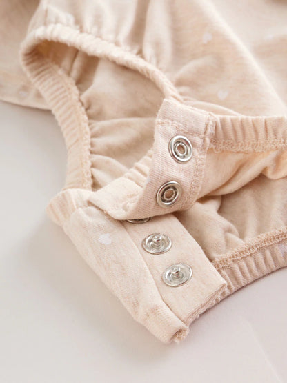 |BabyGirl| Conjunto Com 3 Macacões De Bebê Em Malha Com Bordado De Ursinho Rosa