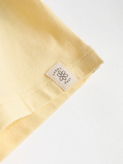 |BabyGirl| Conjunto De Blusa De Manga Comprida e Legging Com Estampa Floral Amarela/Listrada, 6 peças (0 meses a 3 anos)