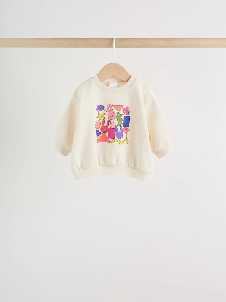 |BabyGirl| Conjunto de Moletom e Calça Jogger (0 meses a 3 anos)