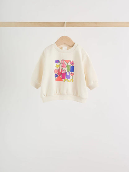 |BabyGirl| Conjunto de Moletom e Calça Jogger (0 meses a 3 anos)