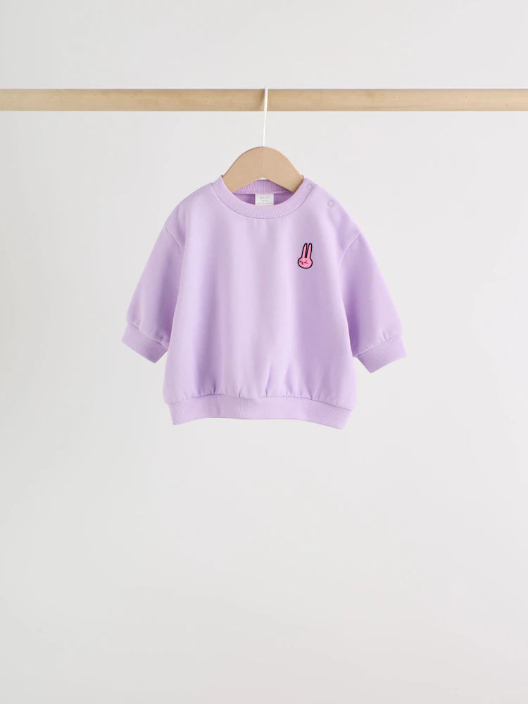 |BabyGirl| Conjunto de Moletom e Calça Jogger (0 meses a 3 anos)