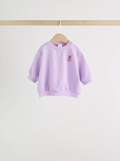 |BabyGirl| Conjunto de Moletom e Calça Jogger (0 meses a 3 anos)