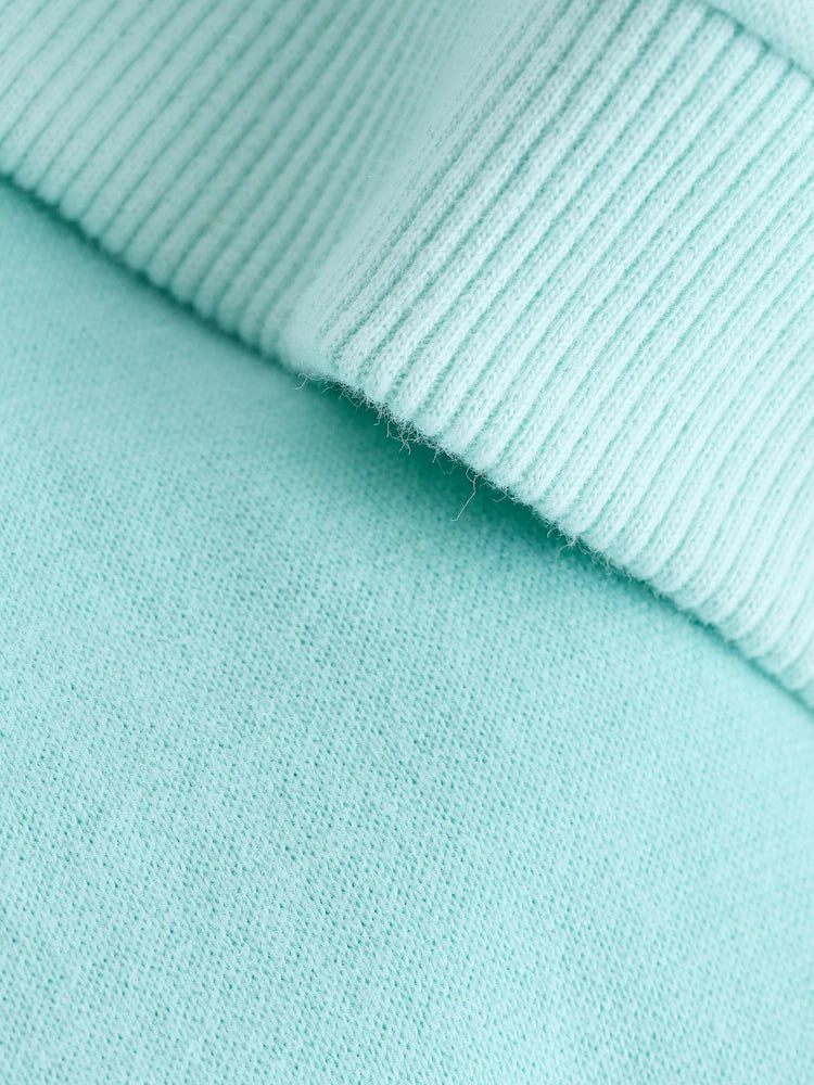 |Girl| Conjunto De Moletom Com Capuz e Calça Jogger Com Estampa Floral Azul (3 meses a 7 anos)