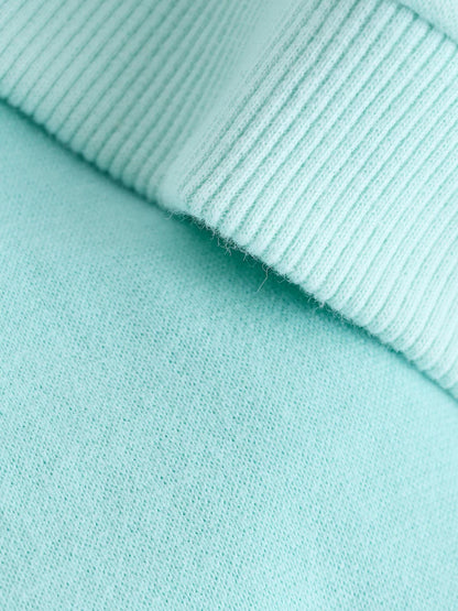 |Girl| Conjunto De Moletom Com Capuz e Calça Jogger Com Estampa Floral Azul (3 meses a 7 anos)