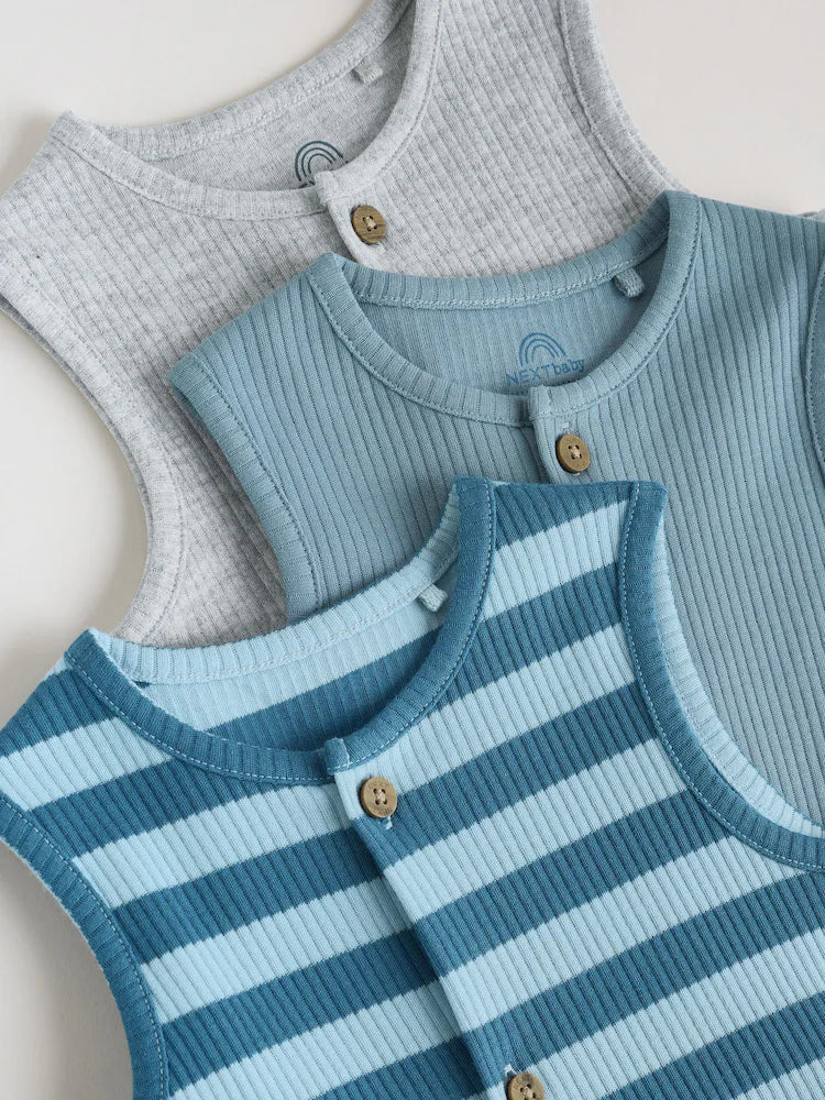 |BabyBoy| Macacão De Bebê Azul Em Malha