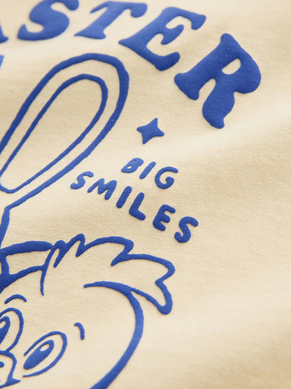 |Boy| Camiseta Amarela De Manga Curta Com Estampa De Páscoa (3 meses a 7 anos)