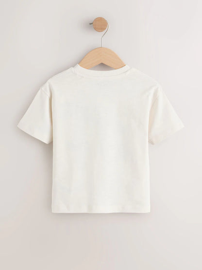 |Boy| Camiseta De Manga Curta Com Aplique De Palmeiras Em Tons Neutros (3 meses a 7 anos)