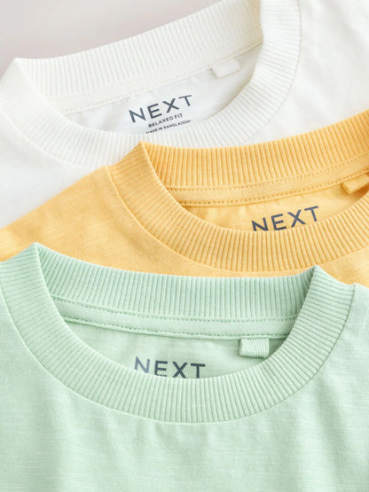 |Boy| Pacote Com 3 Camisetas De Manga Curta Com Estampa De Fazenda Em Aquarela Verde (3 meses a 7 anos)