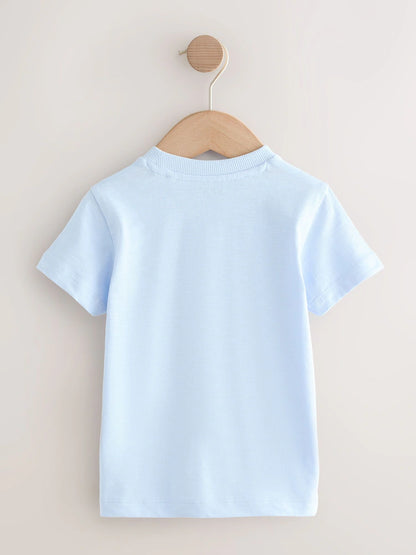 |Boy| Conjunto De 3 Camisetas De Manga Curta Com Apliques De Animais Marinhos Da Marinha (3 meses a 7 anos)