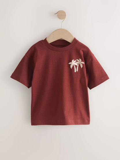 |Boy| Pacote Com 3 Camisetas Brancas De Manga Curta Com Estampa De Slogan (3 meses a 7 anos)