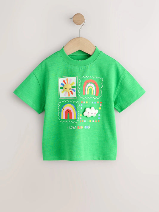 |Girl| Conjunto De 4 Camisetas Arco-íris (3 meses a 7 anos)