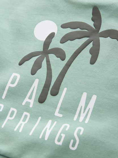 |Boy| Conjunto De Moletom Com Gola Redonda e Leggings Verde-Sálvia (3 meses a 7 anos)