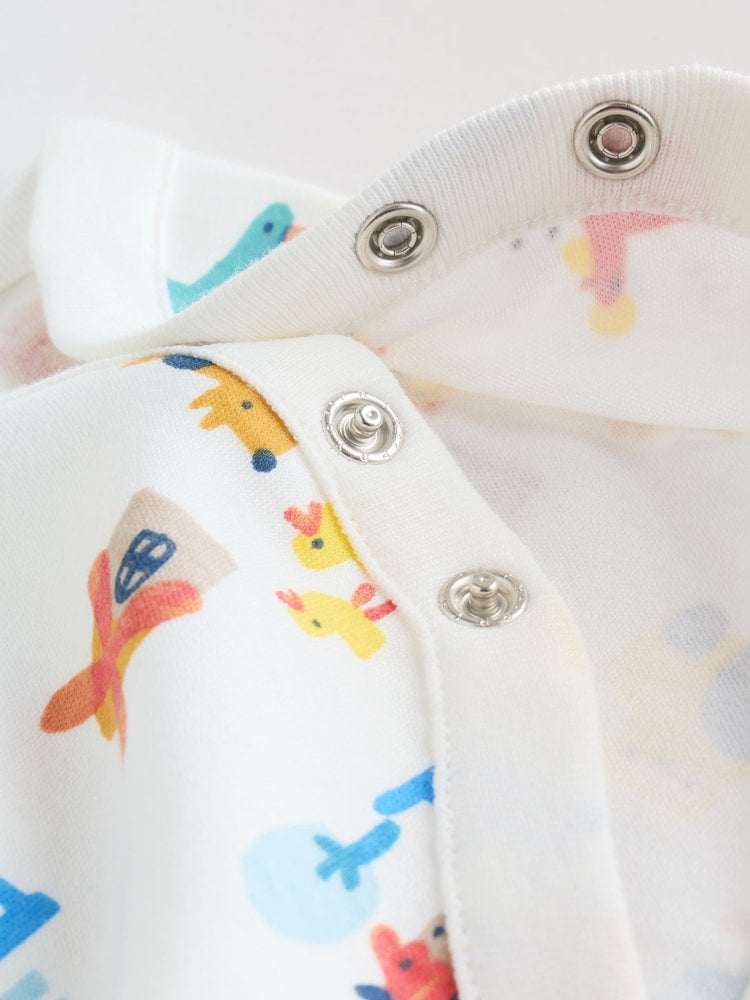 |BabyBoy| Conjunto De 5 Bodies De Manga Curta Para Bebês Da Green Farm