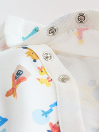 |BabyBoy| Conjunto De 5 Bodies De Manga Curta Para Bebês Da Green Farm