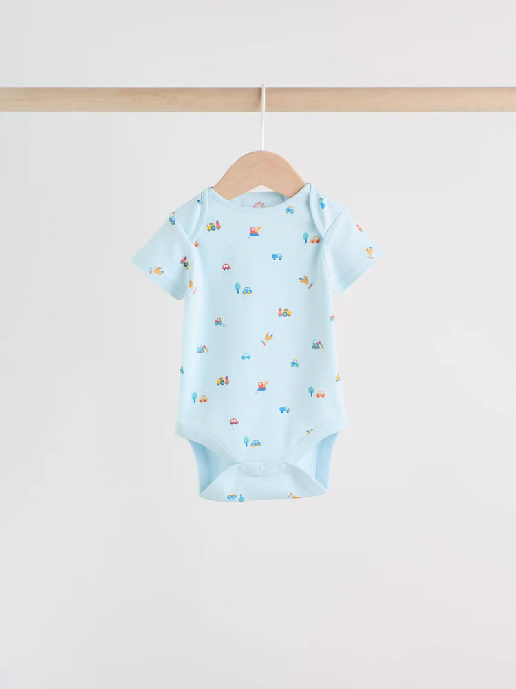 |BabyBoy| Conjunto De 5 Bodies De Manga Curta Para Bebês Da Green Farm