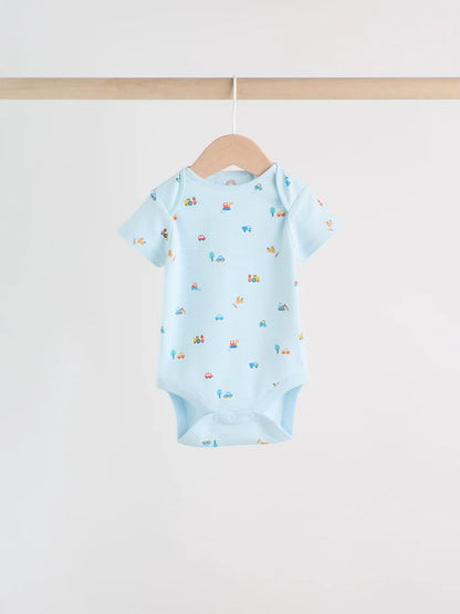 |BabyBoy| Conjunto De 5 Bodies De Manga Curta Para Bebês Da Green Farm