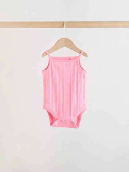 |BabyGirl| Conjunto Com 5 Bodies De Bebê Estilo Colete