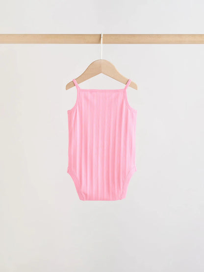 |BabyGirl| Conjunto Com 5 Bodies De Bebê Estilo Colete