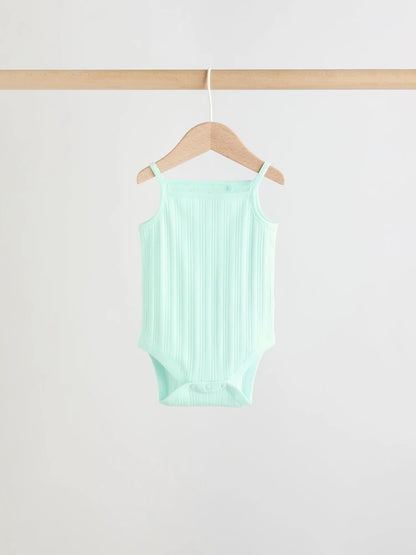 |BabyGirl| Conjunto Com 5 Bodies De Bebê Estilo Colete