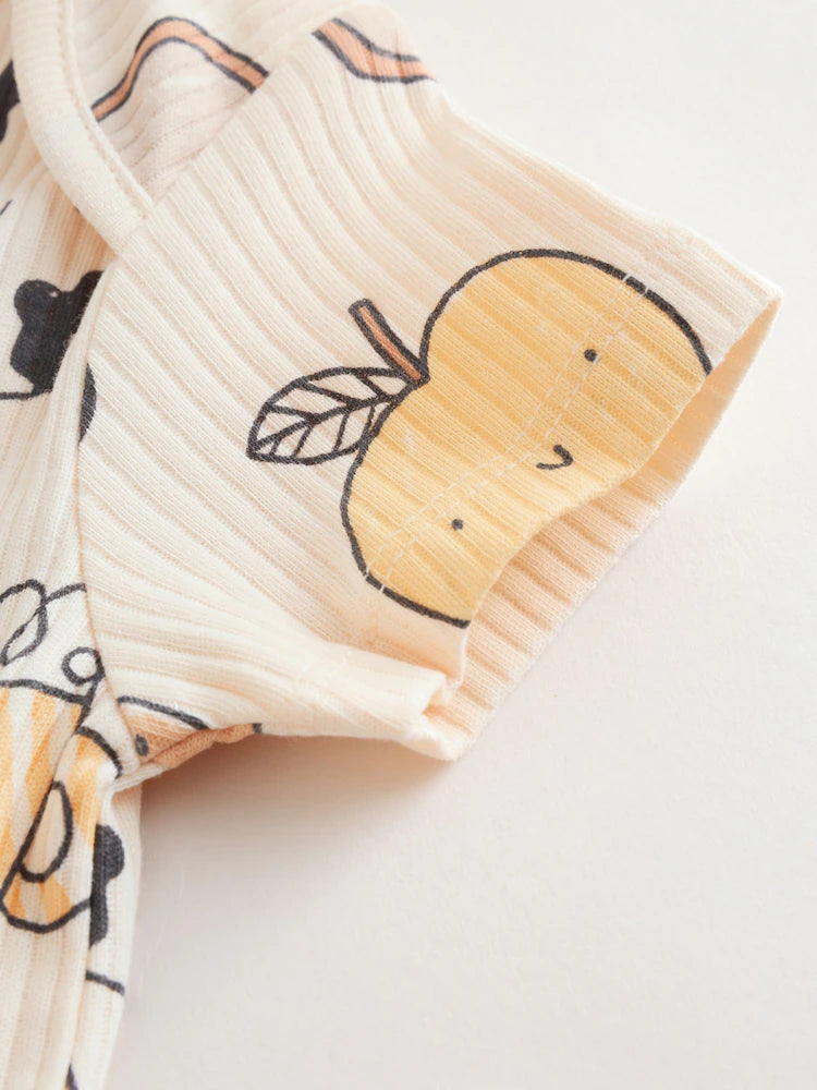 |BabyBoy| Conjunto Com 5 Bodies Neutros De Manga Curta Para Bebês