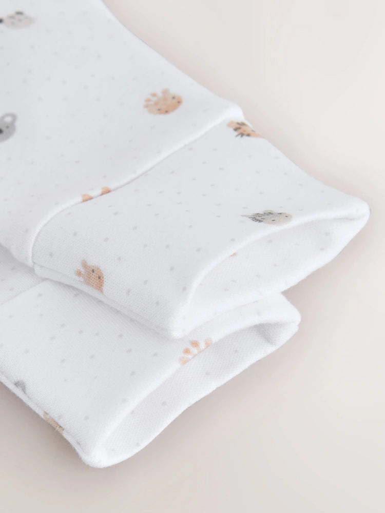 |BabyBoy| Conjunto De Pijama e Gorro Para Bebê Branco, Nascido Em 2026 (0-9 meses)