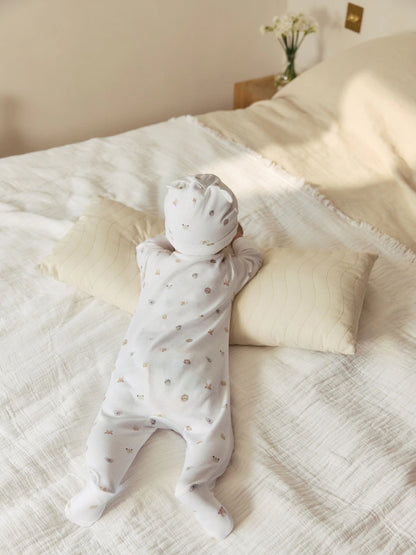 |BabyBoy| Conjunto De Pijama e Gorro Para Bebê Branco, Nascido Em 2026 (0-9 meses)