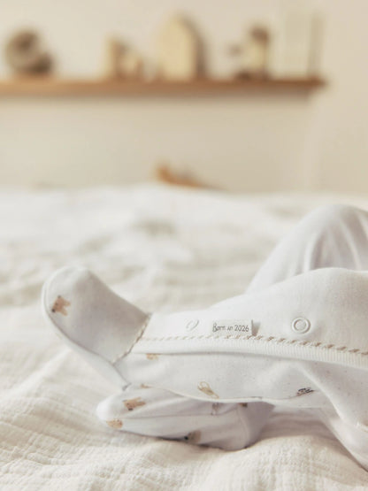 |BabyBoy| Conjunto De Pijama e Gorro Para Bebê Branco, Nascido Em 2026 (0-9 meses)