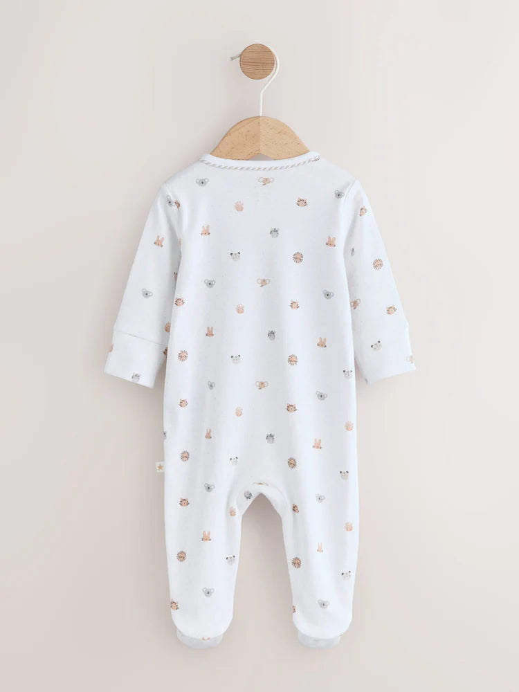 |BabyBoy| Conjunto De Pijama e Gorro Para Bebê Branco, Nascido Em 2026 (0-9 meses)