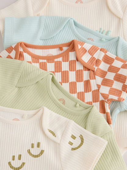 |BabyBoy| Conjunto Com 5 Bodies De Manga Curta Para Bebês